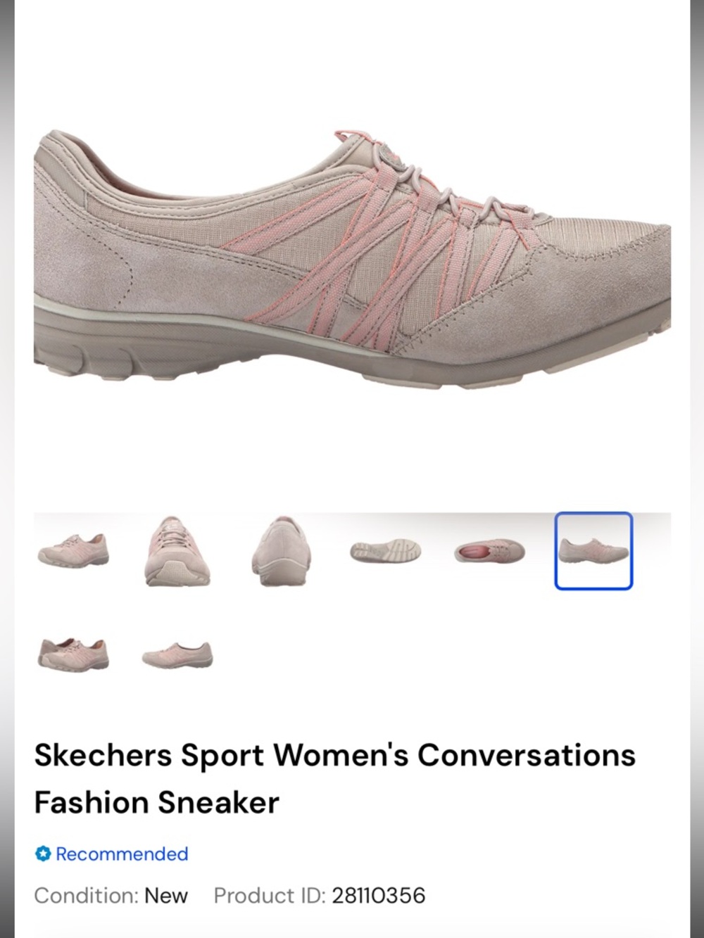 Skechers Sport Women's Conversations Fashion Sneaker Link & Beige size US 6.5 - Picture 9 of 10